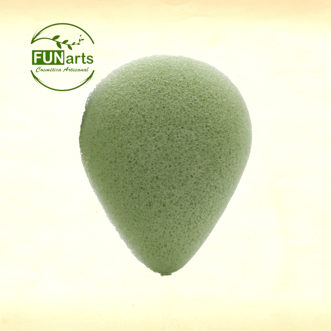 Pack 2uni. Esponja Konjac - Chá Verde - Protetora