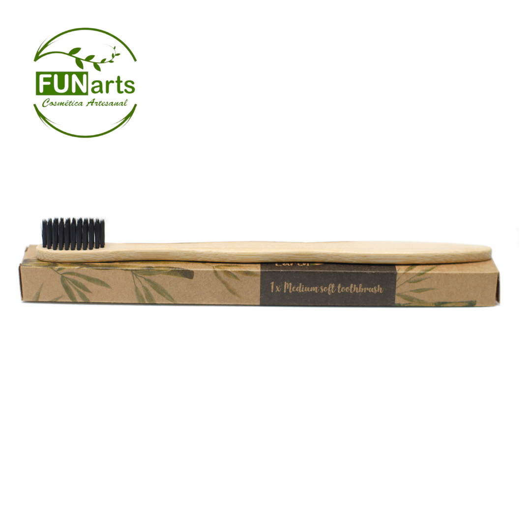 Escova de Dentes Bambu e Carvão
