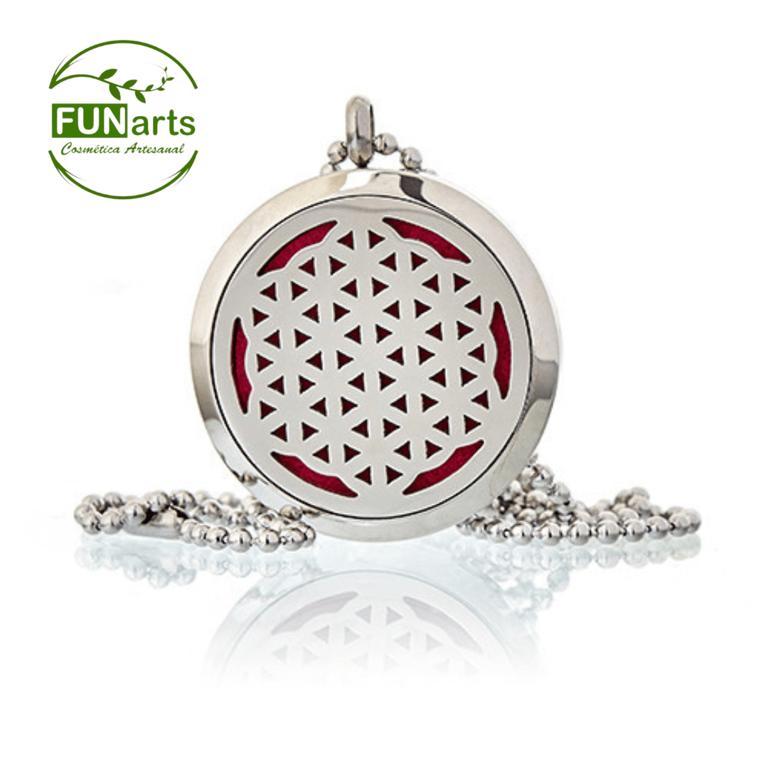 Colar De Aromaterapia Flor da Vida