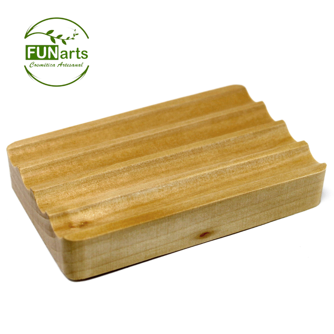 Saboneteira Hemu Wood - Ondulado