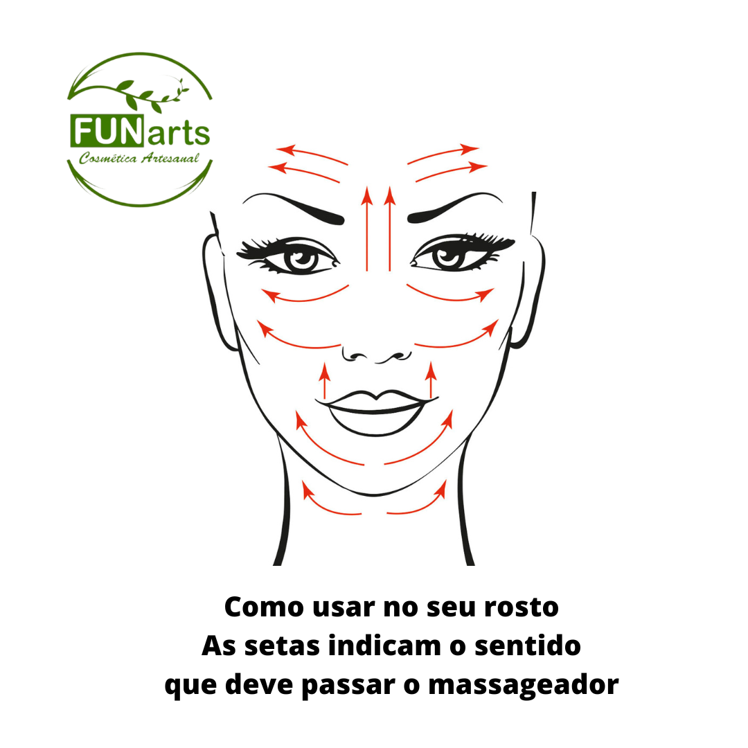 Massageador Facial Roller Quartz Rosa Duplo